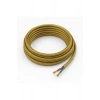 Dekoratif Kumaş Aydınlatma Elektrik Kablosu (2x0,50 TTR) (Simli Gold) 1 Metre