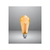 Çizgili Armut Tasarım E27 Rustik Ampul Vintage Amber 2700K (4,5W - 500 Lümen)-(KIRILMAZ PLASTİK GÖVD