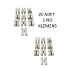 Klamens Vidasız Basmalı İkili 1 No (20 Adet) Beyaz