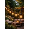 Sıralı Bahçe Duyu 10 Metre Kablolu 10 Duy E27 Su Geçirmez Dış Mekan, Fişli Kullanıma Hazır