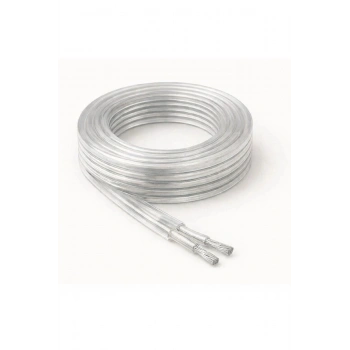 Şeffaf, Elektrik Kablosu Yassı Kablo (2x0,50 TTR Balık Sırtı Tip) (TAM BAKIR Kalaylı) 3 Metre