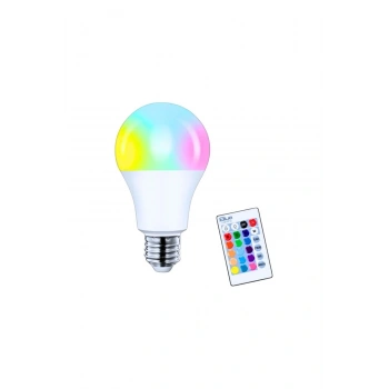 Rgb Çok Renkli E27 Led Ampul Kumandalı
