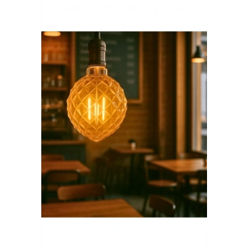 Özel Tasarım E27 Rustik Ampul Vintage Amber 2700K (4,5W - 500 Lümen)-(KIRILMAZ PLASTİK GÖVDE)