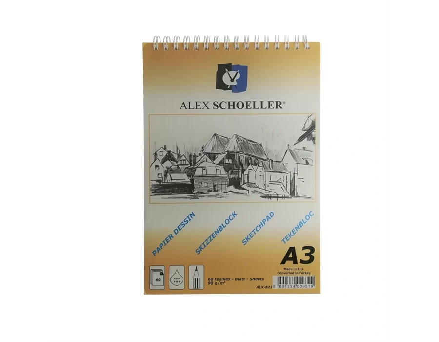 ALEX 90gr.A3 60 ypr.SPR.ESKİZ BLOK ALX822