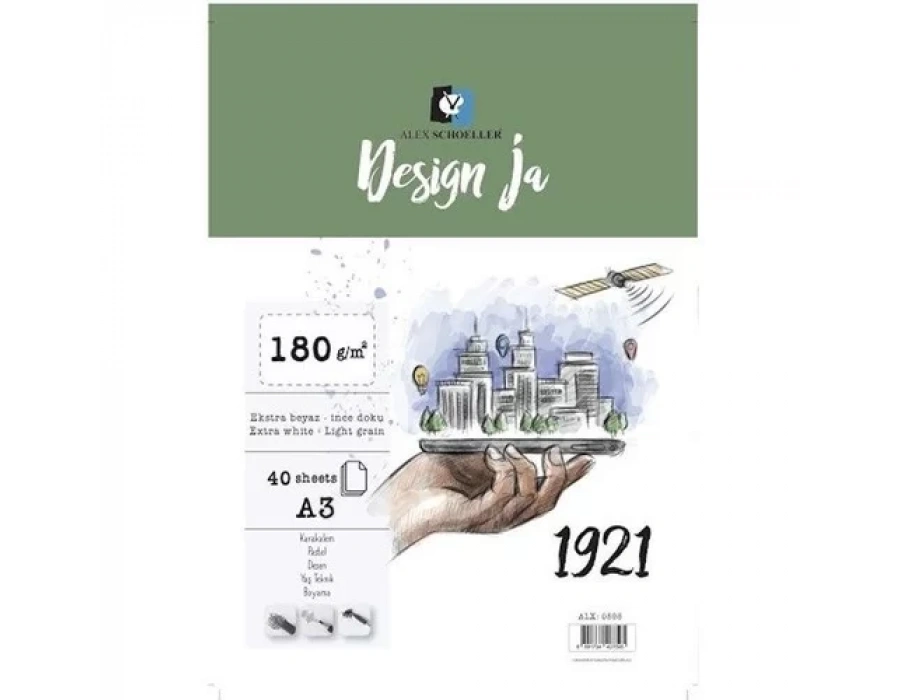 Alex Schoeller A3 Design Ja Çizim Defteri 180 Gram 40 Yaprak