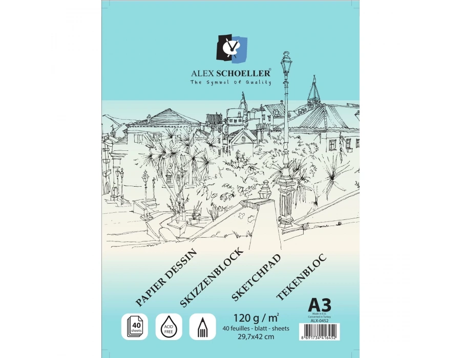 ALX.A3 120 GR 40.LI ESKİZ SPR. BLOK ALX0452