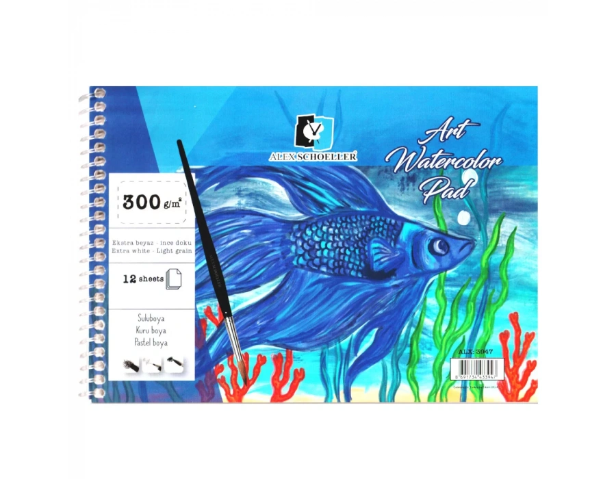 ALX.A4 300 GR 12.Lİ SPR ART SULU BOYA DFT.ALX-3930