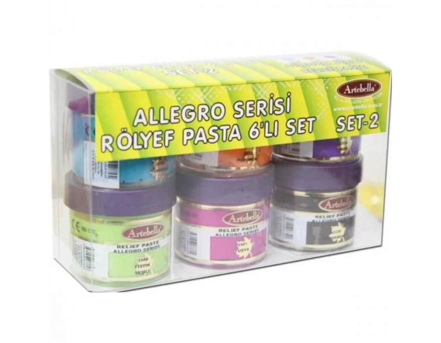 Artebella Rölyef Pasta ARPS0001 50 cc 6Lı Set-2