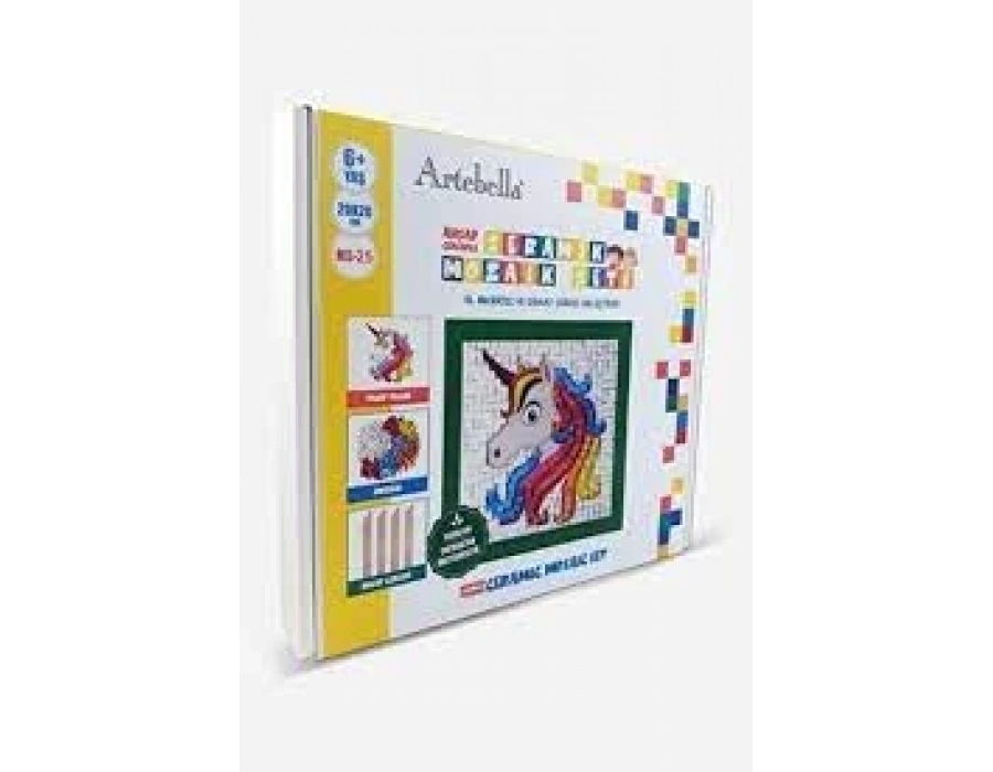 25 Çocuk Ahşap Çerçeveli Seramik Mozaik Set 20x20 cm