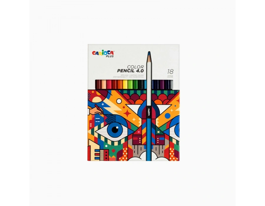 CARİOCA PLUS 4.0 KURU BOYA KALEMİ 18Lİ