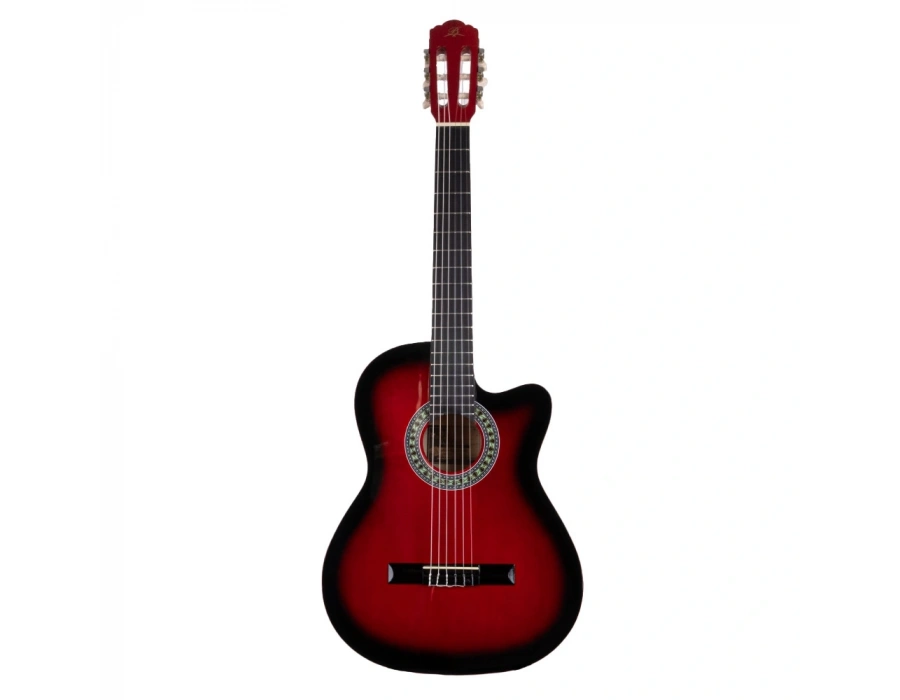 Barcelona LC 3900 CRDS Cutaway Kırmızı Sunburst Klasik Gitar