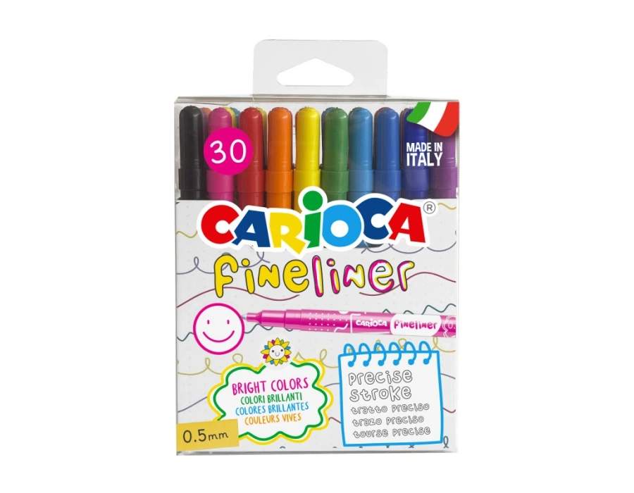 CARİOCA FINELINER İNCE UÇLU KEÇELİ KALEM 30LU