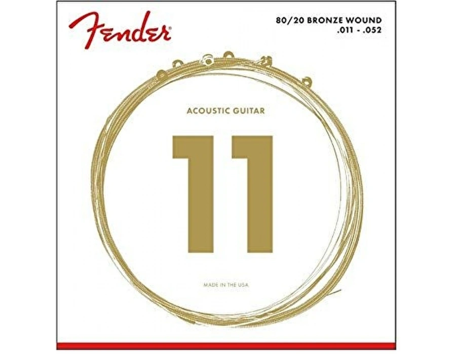 Fender 80/20 Bronze Acoustic Strings Ball End 70CL .011-.050 Gauges String Sets - Akustik Gitar Teli