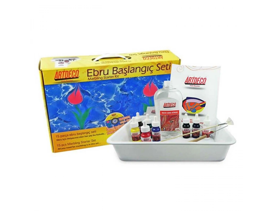 ARTDEKO EBRU BAŞLANGIÇ SETİ 8 Lİ SET