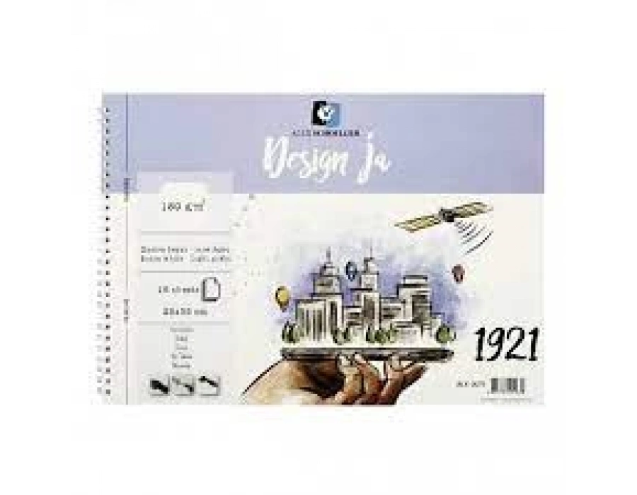 Alex Schoeller Design Ja 1921 Ekstra White Ince Dokulu 180 gr 15 Yaprak Blok 25 x 35 cm