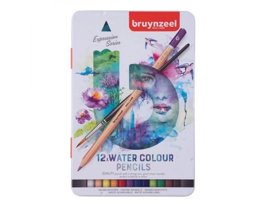 Bruynzeel Expression Aquarelle Kuru Sulu Kalem Boya Seti 12 Renk