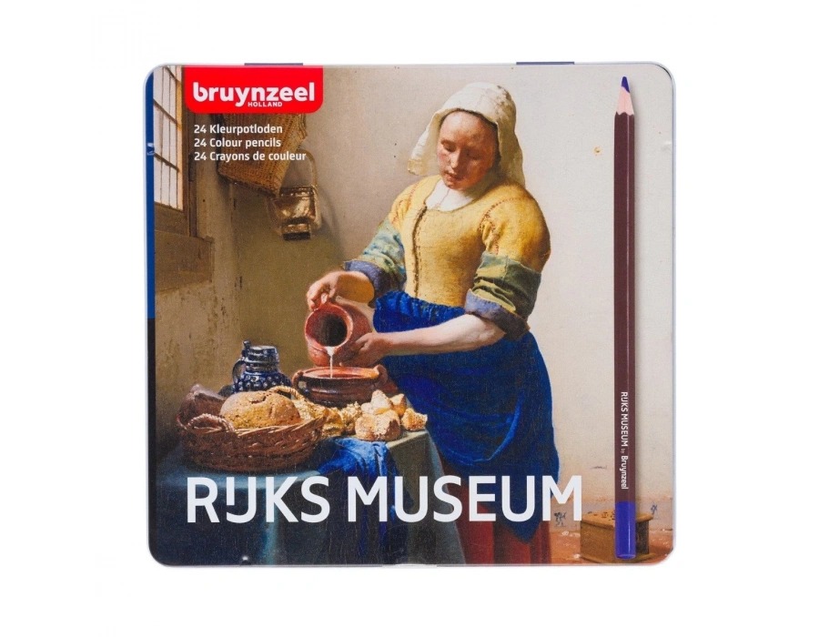 Bruynzeel Rijks Museum Kuru Boya Kalem Seti 24 Renk Milk Maid Metal Kutu