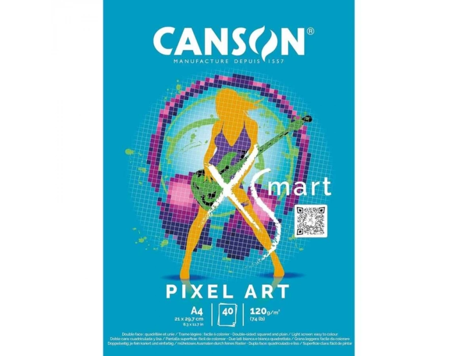 Canson Xsmart Pixel Art Çizim Defteri A4 120 gr 40 yp