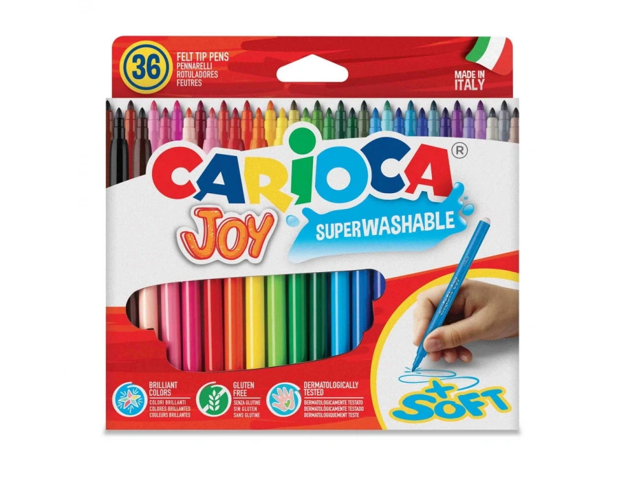CARİOCA JOY SÜPER YIKANABİLİR KEÇELİ BOYA KALEMİ 36LI