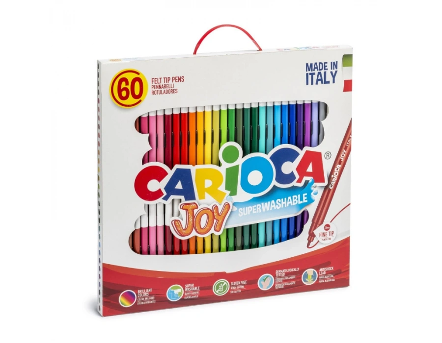 Carioca Jumbo Süper Yıkanabilir Keçeli Boya Kalemi 60’lı