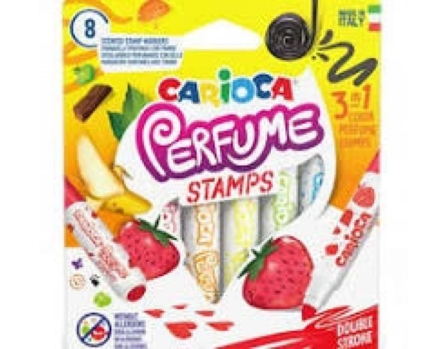 CARİOCA KOKULU DAMGALI JUMBO KEÇELİ KALEMİ 8Lİ