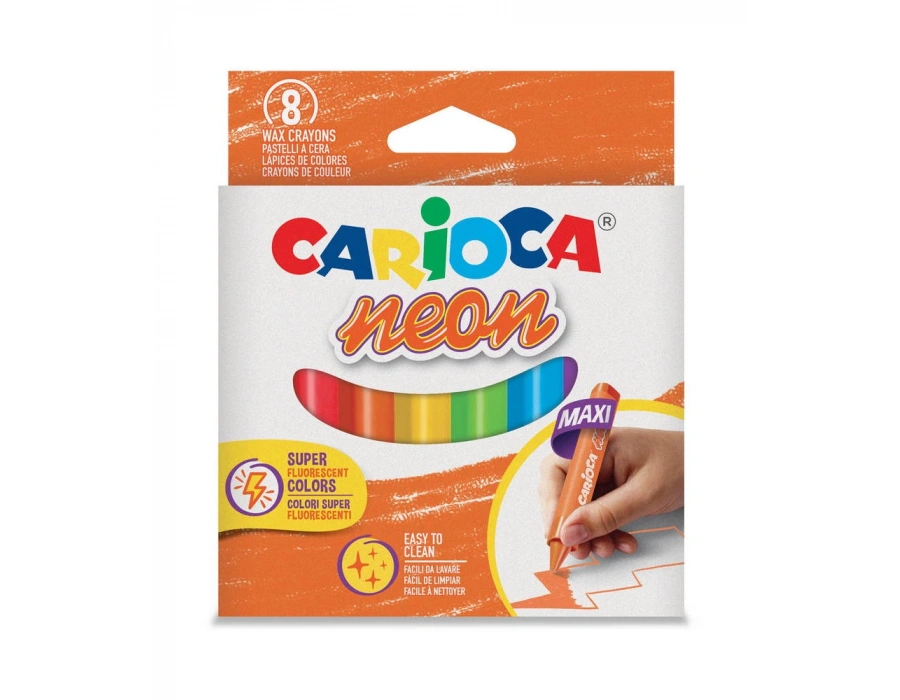 CARİOCA PASTEL BOYA KALEMİ FOSFORLU 8Lİ