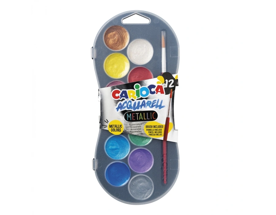 CARİOCA SULU BOYA 30 MM.12Lİ METALİK