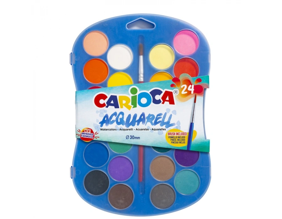 CARİOCA SULU BOYA 30 MM.24LÜ YENİ