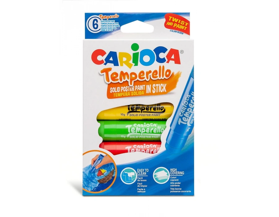 CARİOCA TEMPERELLO STICK POSTER BOYAMA KALEMİ 6LI