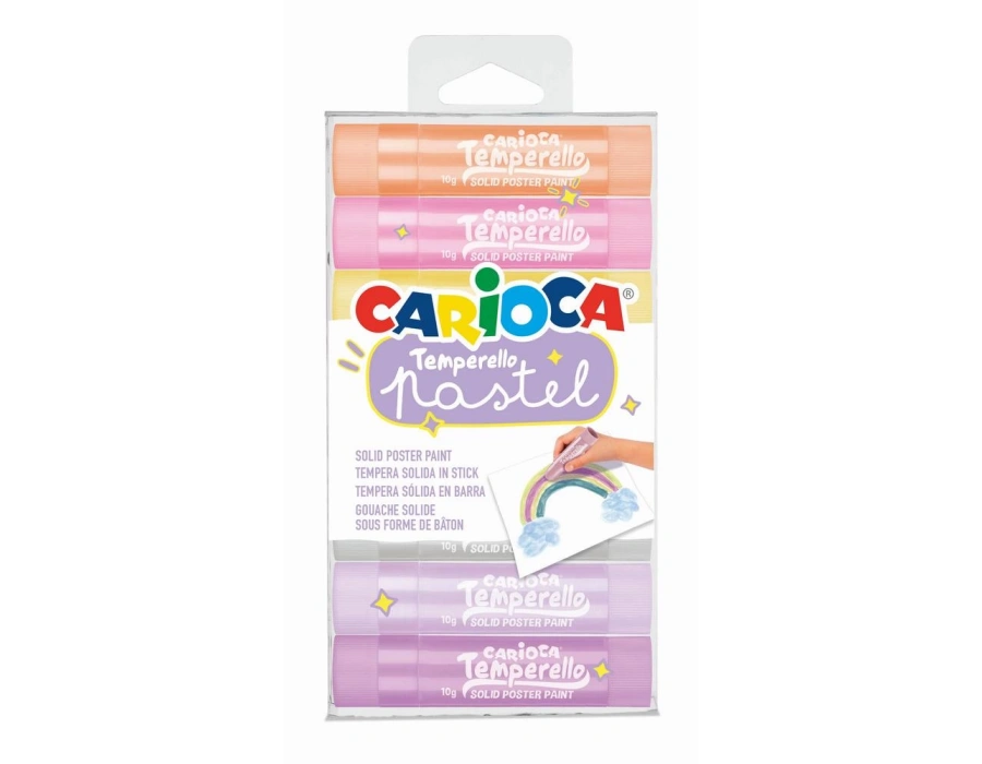 CARİOCA TEMPERELLO STICK POSTER BOYAMA KALEMİ PASTEL 8Lİ