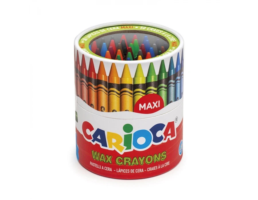 CARİOCA WAX MAXI YIKANABİLİR PASTEL BOYA KALEMİ 50Lİ