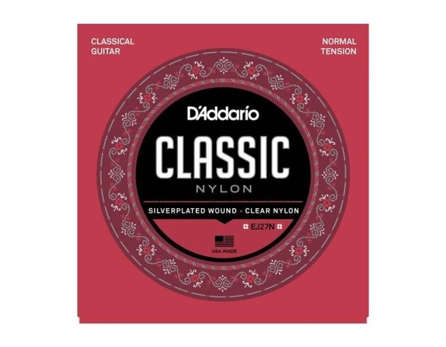 DADDARIO EJ27N KLASİK GİTAR TEL SETİ, 4/4, SILVERPLATED WOUND, NORMAL TENSION