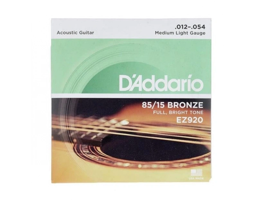 DADDARİO EZ920 AKUSTİK GİTAR TEL SETİ, 85/15 BRONZE, MEDIUM LIGHT