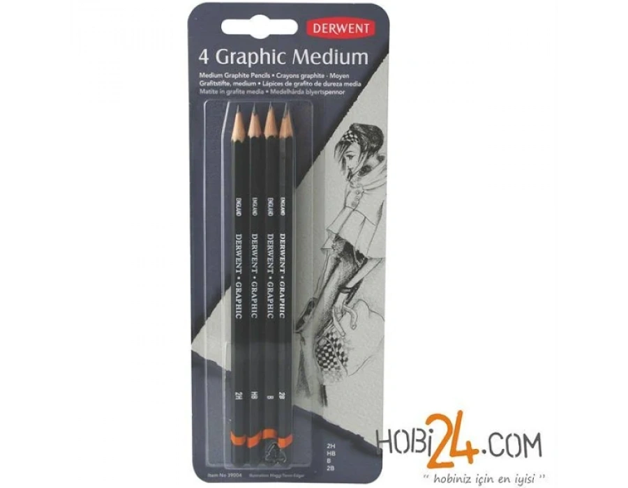 derwent grahic set medium bliter 4 lü