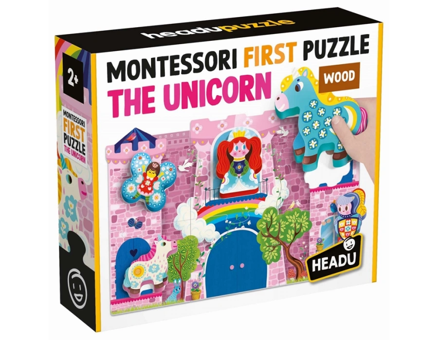 HEADU MONTESSORI FIRST PUZZLE THE UNICORN WOOD (2-5 YAŞ)