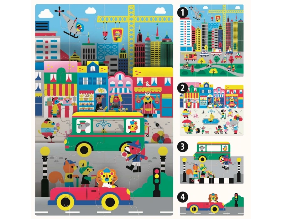 HEADU PLAYRAMA PUZZLE THE CITY (3-6 YAŞ)