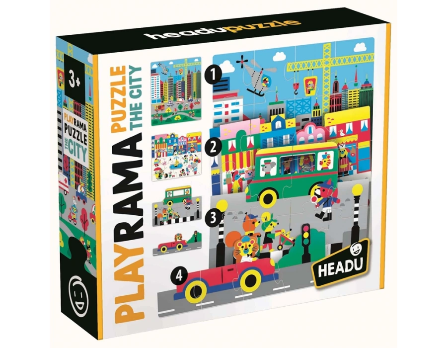 HEADU PLAYRAMA PUZZLE THE CITY (3-6 YAŞ)
