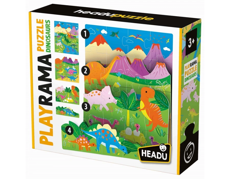 HEADU PLAYRAMA PUZZLE DINOSAURS (3-6 YAŞ)