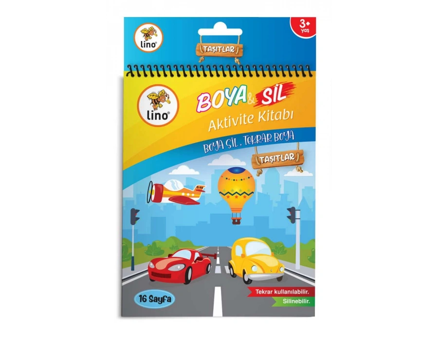 LİNO BOYA SİL AKTİVİTE BOYAMA KİTABI ARAÇLAR (SİLİNEBİLİR)