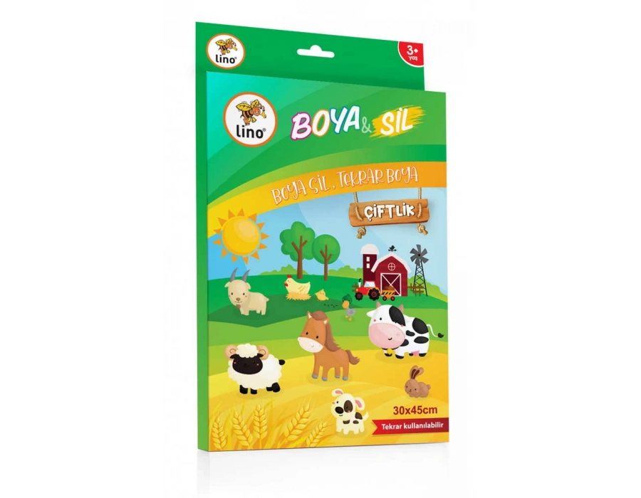 LİNO BOYA SİL AKTİVİTE MATI ÇİFTLİK (SİLİNEBİLİR)