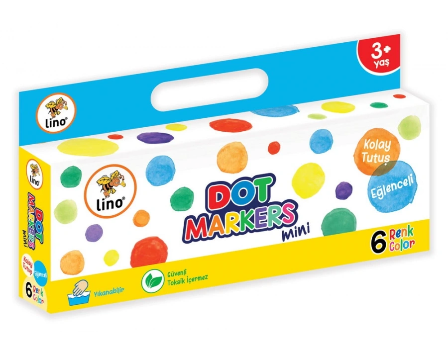 LİNO DOT MARKERS MİNİ 6LI YIKANABİLİR