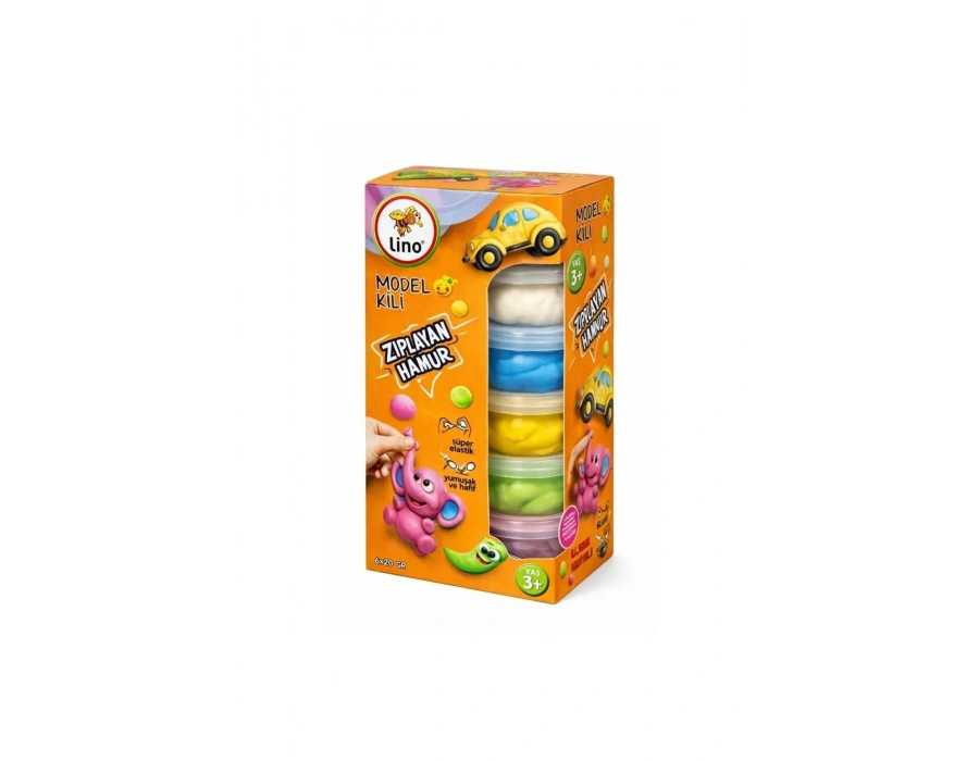 LİNO MODEL KİLİ OYUN HAMURU 20 GR X 6 RENK