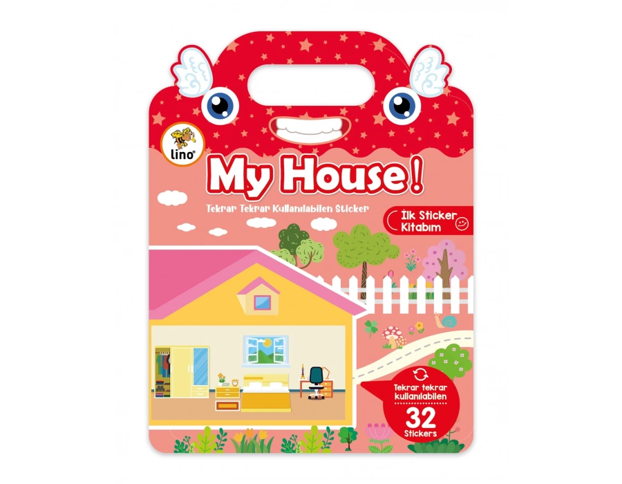 LİNO TEKRAR TEKRAR KULLANILABİLEN İLK STİCKER KİTABIM MY HOUSE