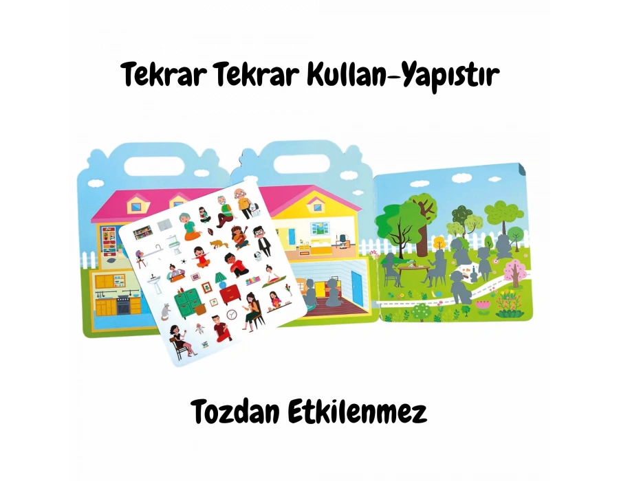 LİNO TEKRAR TEKRAR KULLANILABİLEN İLK STİCKER KİTABIM MY HOUSE
