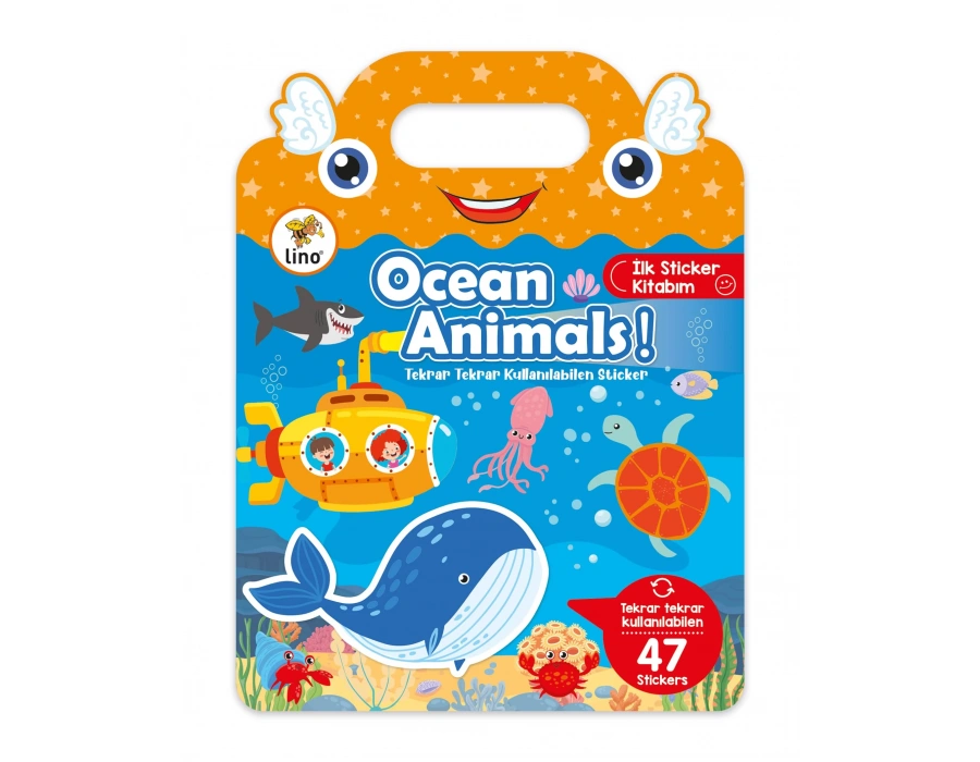 LİNO TEKRAR TEKRAR KULLANILABİLEN İLK STİCKER KİTABIM OCEAN ANIMALS
