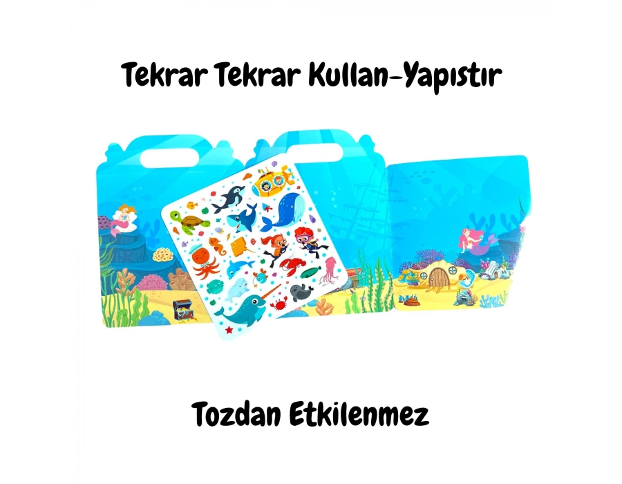 LİNO TEKRAR TEKRAR KULLANILABİLEN İLK STİCKER KİTABIM OCEAN ANIMALS