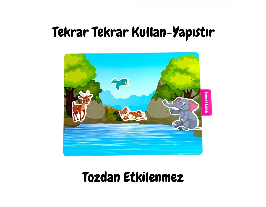 LİNO TEKRAR TEKRAR KULLANILABİLEN STICKER ANIMAL PARADISE