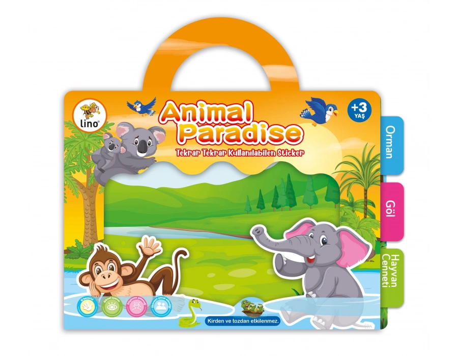 LİNO TEKRAR TEKRAR KULLANILABİLEN STICKER ANIMAL PARADISE