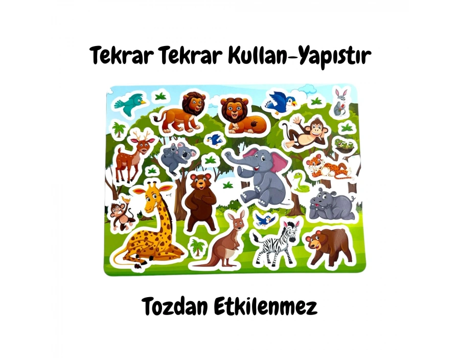 LİNO TEKRAR TEKRAR KULLANILABİLEN STICKER ANIMAL PARADISE