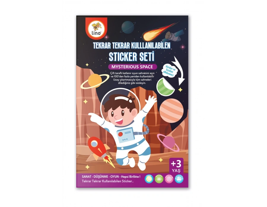LİNO TEKRAR TEKRAR KULLANILABİLEN STICKER SETİ SPACE